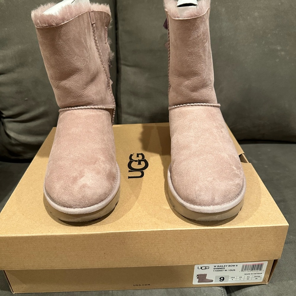 UGG Pink Winter Boots with Suede Finish